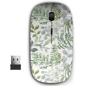 2.4G Ergonomic Portable USB Wireless Mouse for PC, Laptop, Computer, Notebook with Nano Receiver (Forest Greenery)