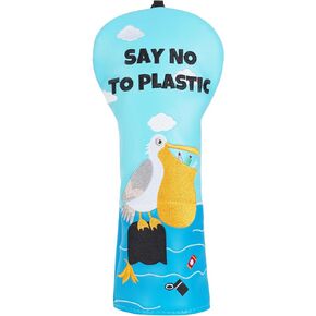Golf Headcovers Say No to Plastic, Putter Cover Golf Club Covers for Drivers Fairway Woods Hybrids Biodegradable Synthetic Leather