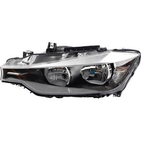 مصباح أمامي هالوجين من Dasbecan متوافق مع 2012-2015 BMW 320i 328i 335i 328i xDrive & 328d 328d xDrive من العدسات الجانبية للسائق الأيسر ومجموعة المصابيح الأمامية المزخرفة تحل محل # 63117338709 BM2502169 in Saudi Arabia