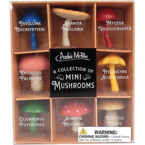 A Collection of Set of Eight Soft Vinyl Mini Magical Mushrooms