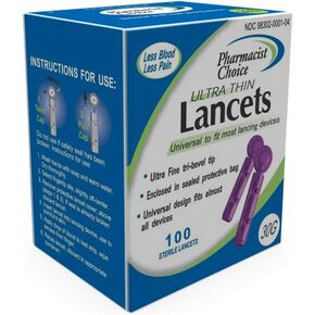 Clever Choice Pharmacist Choice Twist Top 30G Lancets 100/bx