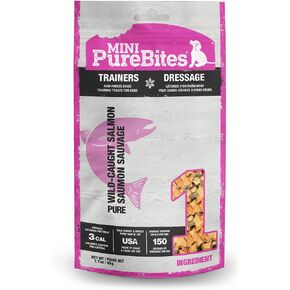 PureBites Mini Salmon Freeze Dried Dog Treats, 1 Ingredient, Made in USA, 1.7oz