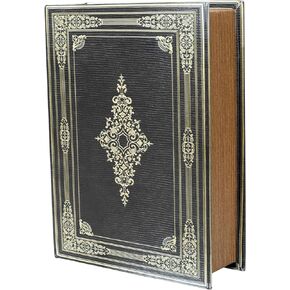 Vintage Style Decorative Faux Leather Fake Book Box - Elegant Storage and Decor Accent