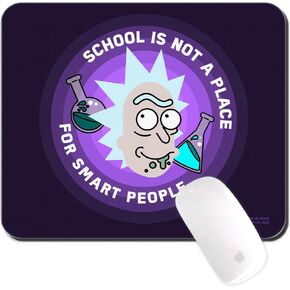 Original and Officially Licensed by Rick and Morty Mouse Pad for PC, Computer Mouse Mat, Non-Slip (Rick and Morty 030 Black)