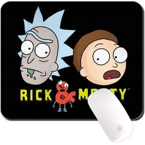 Original and Officially Licensed by Rick and Morty Mouse Pad for PC, Computer Mouse Mat, Non-Slip (Rick and Morty 030 Black)