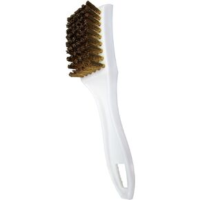 STAR BRITE Heavy-Duty Mini Brass Wire Brush for Deep Cleaning - Ideal for Paint Removal, Rust, and Corrosion on Metal Surfaces - Wide Bristles for Comprehensive Coverage (040069)