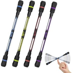 XIANNV 4 Pcs Spinning Cool Pens Stationery Set for Girls Boys Kids Teens Student Gift, Black Ink, （0.5 mm）