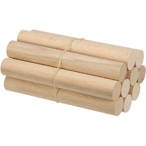 PATIKIL 7/8 x 6 Inch Dowel Rods Wood Sticks, 10 Pcs Unfinished Wooden Dowel Rods Round Dowels Hardwood Sticks for DIY Crafts and Home Decor