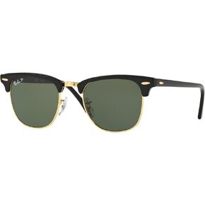 Ray-Ban RB3016 Clubmaster Sunglasses+ Vision Group Accessories Bundle for unisex-adult(Black/Crystal Green Polarized (901/58),49) in Saudi Arabia