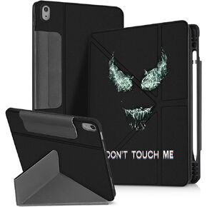 حافظة لجهاز iPad 9th/8th/7th Generation 10.2 بوصة مع حامل قلم للأولاد والبنات والنساء والرجال لطيف الكرتون أنيمي Kawaii المرح حامي حافظة فوليو لجهاز Apple iPad 7/8/9، اللون Bkm