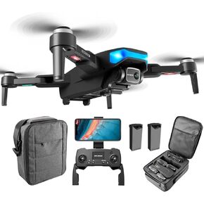 GPS Drones with 6K HD Camera for adults Beginner,Ult-Long Flight Time（2 Batteries for 56 Minutes）, 5G Foldable FPV RC Quadcopter with Brushless Motor, Optical Flow, One Click Back, Follow Me, Include 2 batteries
