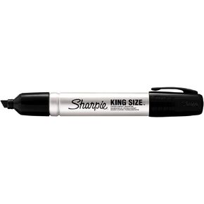 Sharpie Pro King Size Permanent Markers, Chisel Tip, Black, 12-Count