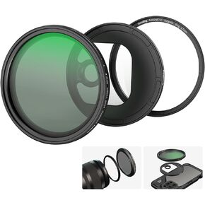 SmallRig 67mm Magnetic Variable ND Filter Kit, ND2-ND32 (1-5 Stops) VND Filter with M Mount Filter Ring with Threaded Filter Ring for Phone/Camera, No X Cross HD Optical Glass VND Filter Kit - 4724