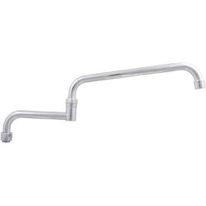 BK Resources Evolution Series Commercial Kitchen 18" Swing Double Jointed Spout, NSF, Stainless Steel, Heavy Duty Faucet Parts, 2.0 GPM Flow Rate
