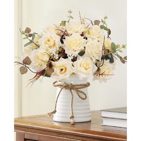 Artificial flower with vase, Silk flowers, Faux flowers, Table centerpieces fake flower，Gifts，Festival gifts，Birthday gift，Room decoration, Business conference, Wedding party atmosphere in Saudi Arabia