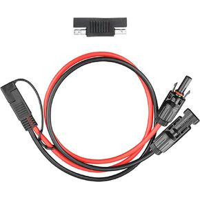 Solar Panel to SAE Adapter Cable 10AWG SAE to Solar Cable Extension Wire for Solar Panels RVs Battery Charger kit with SAE Polarity Reverse Adapter 2FT