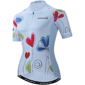 Hotlion Women's Short Sleeve Cycling Jersey Jacket Cycling Shirt Quick Dry Breathable Mountain Clothing Bike Top