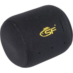 SF Neoprene Conventional Reel Covers Round Reel Case Protective Cover Shield Pouch, XXS/XS/S/M/L/XL/XXL Size, Black
