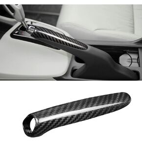 Compatible with Carbon Fiber Car Handbrake Cover Automotive Shift Lever Modified Protection Decoration for Honda Civic 2012 2013 2014 2015 2016 (Black)