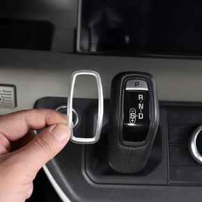 YIWANG Carbon Fiber Style ABS Car Center Gear Shift Head Cover Trim for Land Rover Defender 90 110 2020-2022 Auto Accessories (100% Real Carbon Fiber)