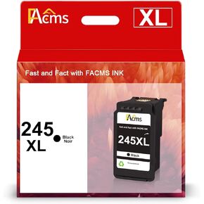 PG-245XL Black Ink Cartridge Replacement for Canon PG-245 PG-245XL 245XL Black Ink for PIXMA MX490 TR4520 TS3322 TR4522 TR4500 TS3122 TS3300 MX492 MG2522 TS3320 TS3100 Printer（1 Black）