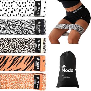 NODO Resistance Bands Set for Strength Training - Exercise Workout Booty Elastic Band Set - Physical Therapy, Stretching, Glute Band (5 Pack)