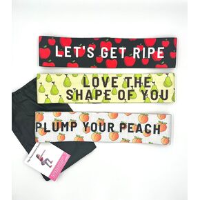 Fabric Resistance Bands for Working Out-Exercise Resistance Bands Set-3 Booty Bands for Women Men-Workout Guide for Legs and Glutes. Create The Shape You Love with Our Peach, Apple and Pear Bands