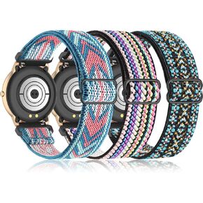 3 Pack 22mm Bands Compatible with AGPTEK LW11/Fossil Men's Gen 6/5E 44mm Watch,Stretchy Nylon Bands Adjustable Wristbands for Gen 5 LTE/Carlyle/Garrett/Women's Julianna/Gen 4 Explorist HR Smartwatch