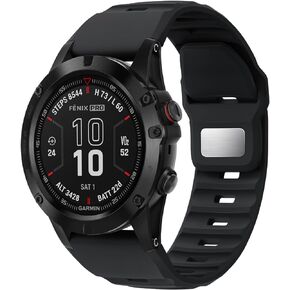 QuickFit 26MM Watch Band Compatible for Garmin Fenix 7X/6X/5X, Fenix 7X Pro/6X Pro/5X Plus, Soft Replacement Wristband for Garmin Enduro, Enduro2, Instinct 2X, Epix Pro 51mm and Tactix 7 Pro