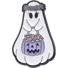 Halloween Cute Ghost Enamel Pins for Backpacks Enamel Brooches Button Pins Bulk Kawaii Accessories Novelty Cartoon Animal Funny Pins Lovely Lapel Enamel Pins for Backpacks Badges Clothing Bags Jackets for Women Girl Boy Men