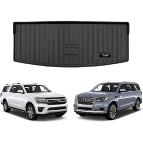 for 2018-2024 Ford Expedition/Lincoln Navigator 7 Seater Floor Mats 3 Row Trunk Cargo Liners Backrest Mat Full Set All Weather TPE Protection Mat Accessories (Only for 7 Seat,Not for MAX Or L)