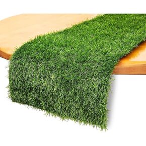 Juvale Artificial Grass Table Runner 14x48 Inch, Green Tabletop Decor for Wedding, Birthday Party, Banquet, Baby Shower