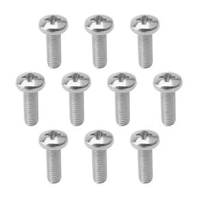 Yinpecly M8-1.25 x 25mm Phillips Machine Screws Pan Phillips Cross Head Screw 304 Stainless Steel Fasteners Bolts Silver Gray 5Pcs for Samsung KS8000 Series TV Wall Mount Bracket, Fully Threaded