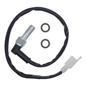 Hydraulic Brake Pressure Switch Brake Light Switch Banjo Bolt Fit for Motorcycle Scooter Dirt Pit Bike ATV. (Curved M10×1.25mm)