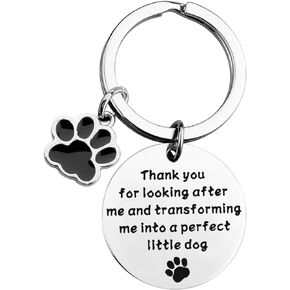 Dog Trainer Dog Sitter Dog Walker Appreciation Gift Thank You For Looking After Me Dog Lover Keychain