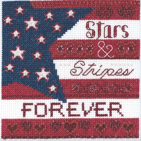 Stars and Stripes Beaded Counted Cross Stitch Kit Mill Hill 2019 Patriotic Quartet Collection MH171911
