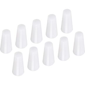 YOKIVE 10Pcs Silicone Rubber Stoppers, Tapered Plugs with High-Temperature Resistance | Protect Hole, Great for Lab Industry (White, 5/16" to 33/64")