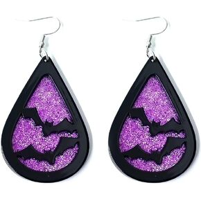 القوطية هالوين الدمعة الأقراط بريق الجمجمة اليقطين الخفافيش استرخى الأقراط هالوين حزب مجوهرات هدايا للنساء والفتيات in Kuwait