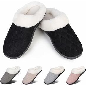 YALOX Women's Slippers Men's Warm Slippers Home Shoes Comfortable Memory Foam Anti-Slip House Cotton Shoes Indoor & Outdoor