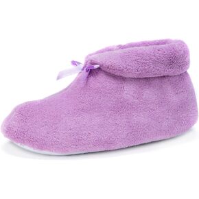 Soft Ones Women's Micro Chenille Boot with Satin Bow Slipper