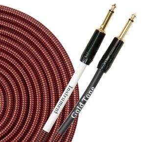 Gold Tone KillerCable: 1/4" Guitar Cable with Automatic Kill Switch 15-Foot - Cut-Off Switch - Braided Cord (Right)