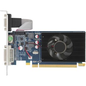 PC Graphics Card, HD6450 2G 64bit DDR3 Graphics Card with PCI Express 3.0 Slot, for Office Desktop Computer