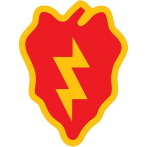 US Army - 25th Infantry Division Patch Decal - 3.5 Inch Tall Full Color Decal, Sticker