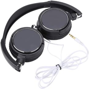 Portable Folding Headset, Wired Stereo Bass Over Head Heaphones, Noise Cancelling Soft Earmuff HiFi Music Headphone Support TF Card