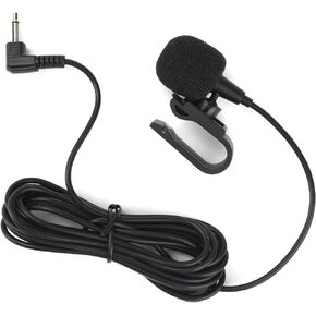 Microphone,Car Microphone 3.5mm Microphone External Mic Car Radio Microphone Aux Microphone for Car Stereo 3.5 mm Microphone for Driving Singing, Voice Microphone for Car Black