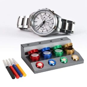 Watch Repair Oiler Kit, 4 Oil Cup and Pen Watchmaker Repair Tool, Professional Watch Oiler to Adjust Use for cleaning penetrating oils sewing machines bike derailers Watchmakers Oil Grease Cup Holders