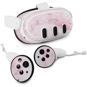 MightySkins Skin Compatible with Meta Quest 3 - Girly Marble Dazzle | Protective, Durable, and Unique Vinyl Decal wrap Cover | Easy to Apply