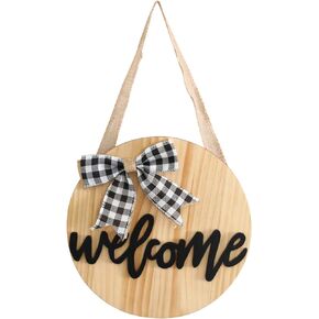 Welcome Sign Porch Decor,Welcome Wreaths Front Door,Rustic Wooden Door Hangers (Warehouse Clearance END When Sold, Will No Longer Sell This Once Out of Stock)