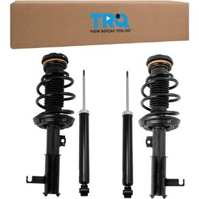TRQ Front Rear Complete Strut Spring Assembly Shock Absorber 4pc Kit for Malibu