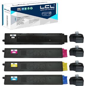 LCL Compatible Toner Cartridge Replacement for Kyocera TK8117 TK-8117 TK8117K TK-8117K TK-8117C TK-8117M TK-8117Y 1T02P30US0 1T02P3CUS0 1T02P3BUS0 1T02P3AUS0 M8124cidn M8130cidn (4-Pack KCMY)